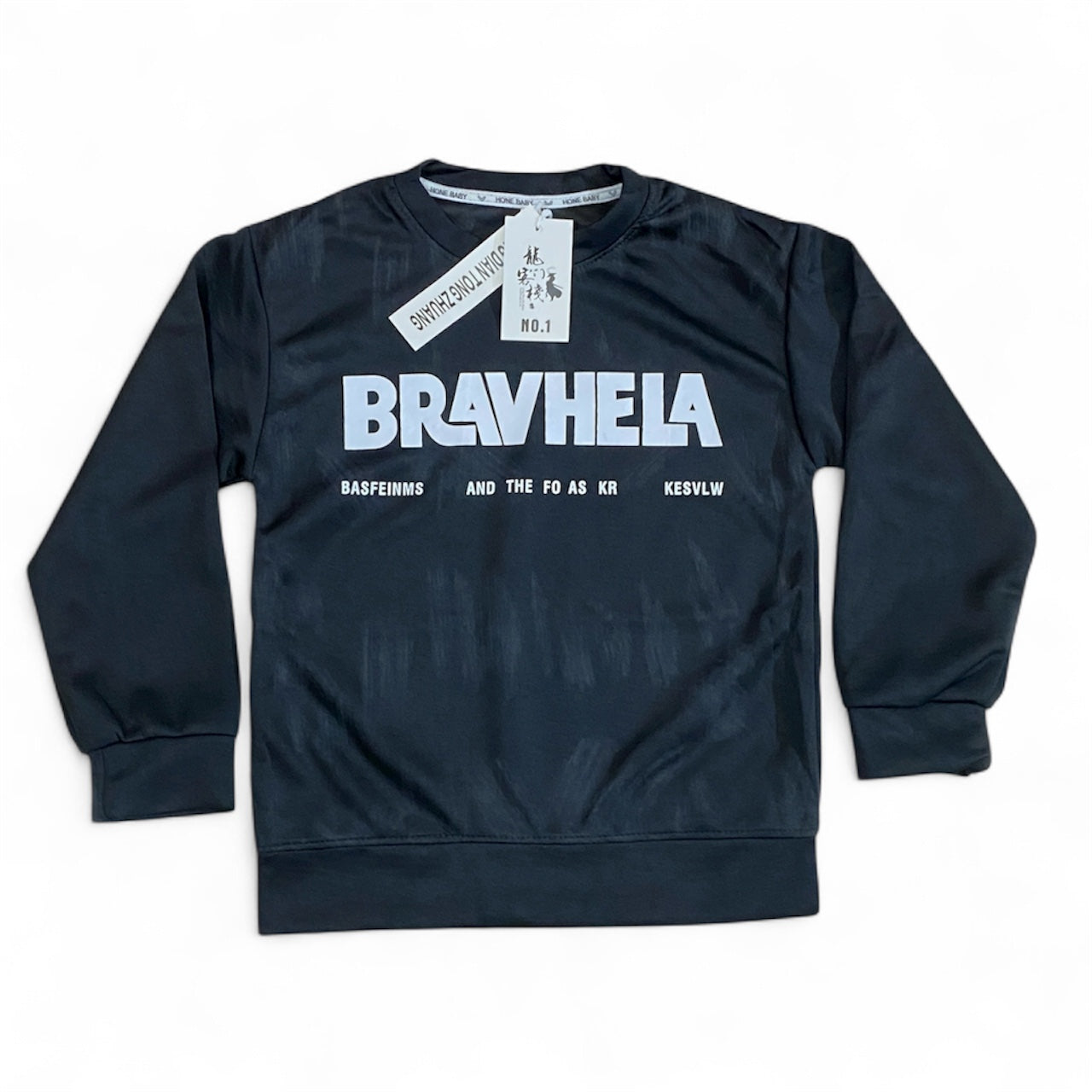 Black soft & cozy graphic sweatshirt