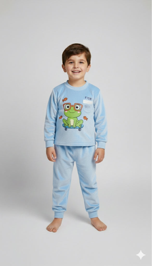 Light blue lily dreams velvet tracksuit