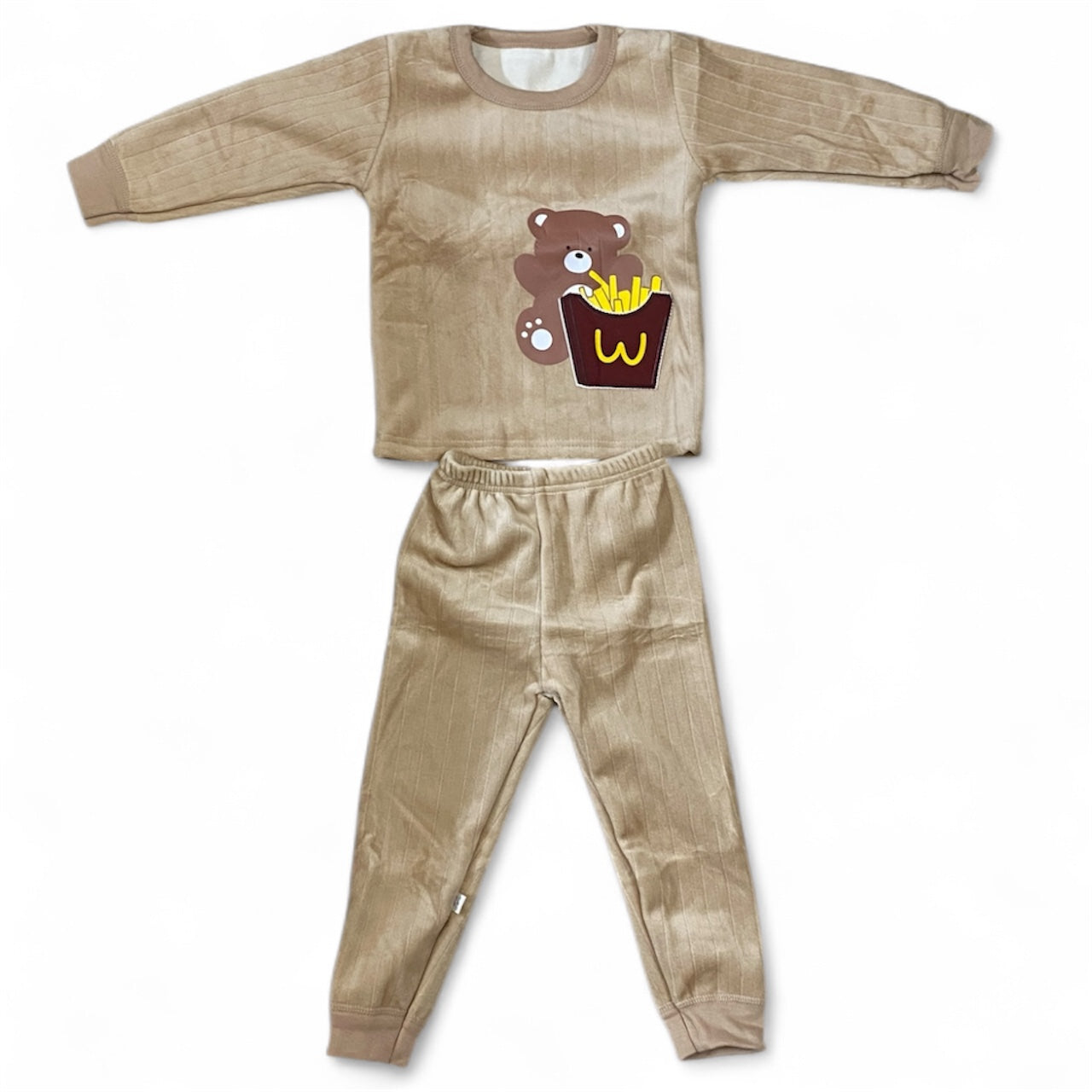 Tan/khaki snuggle velvet tracksuit