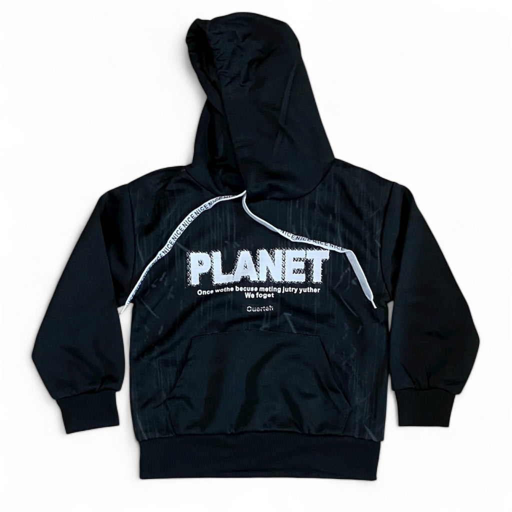 Black soft & cozy graphic sweatshirt