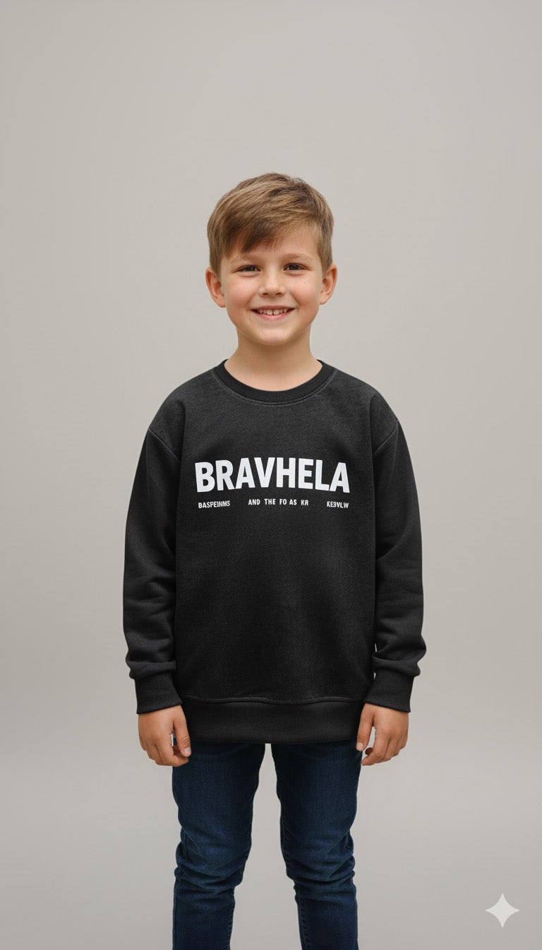 Black soft & cozy graphic sweatshirt