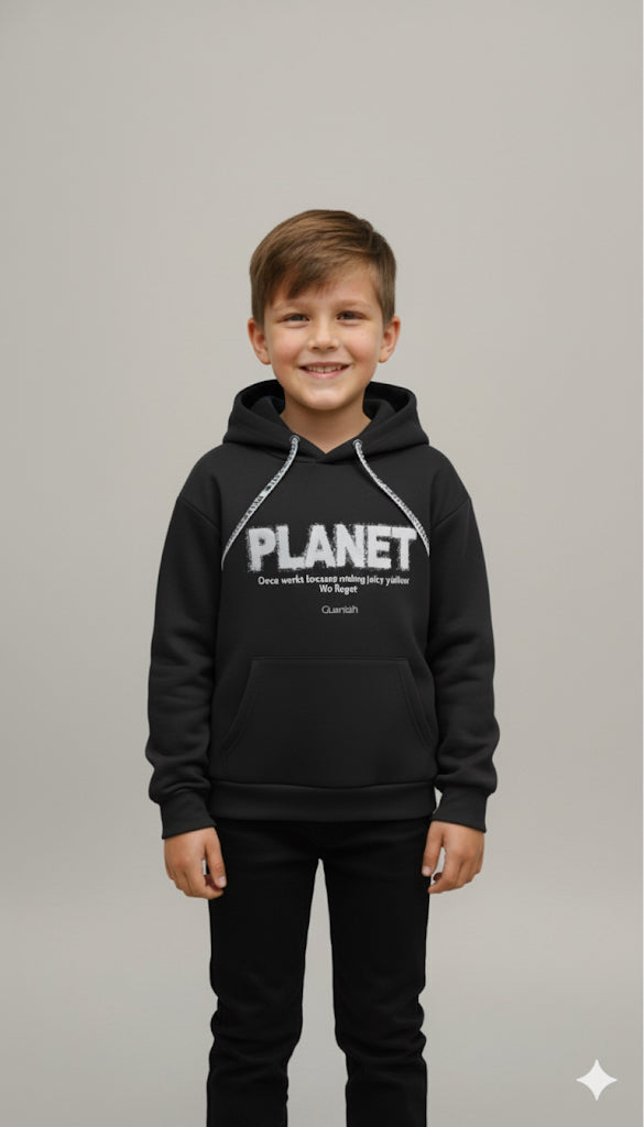 Black soft & cozy graphic sweatshirt